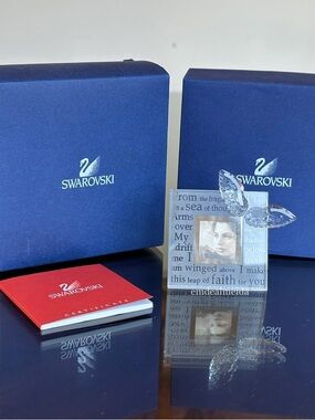 Swarovski Crystal Silver Tone Wing Poetry Picture Frame Poem 1 x 1 288972